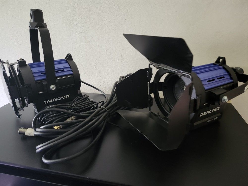 2 Dracast Fresnel Studio Series LED200 Lights