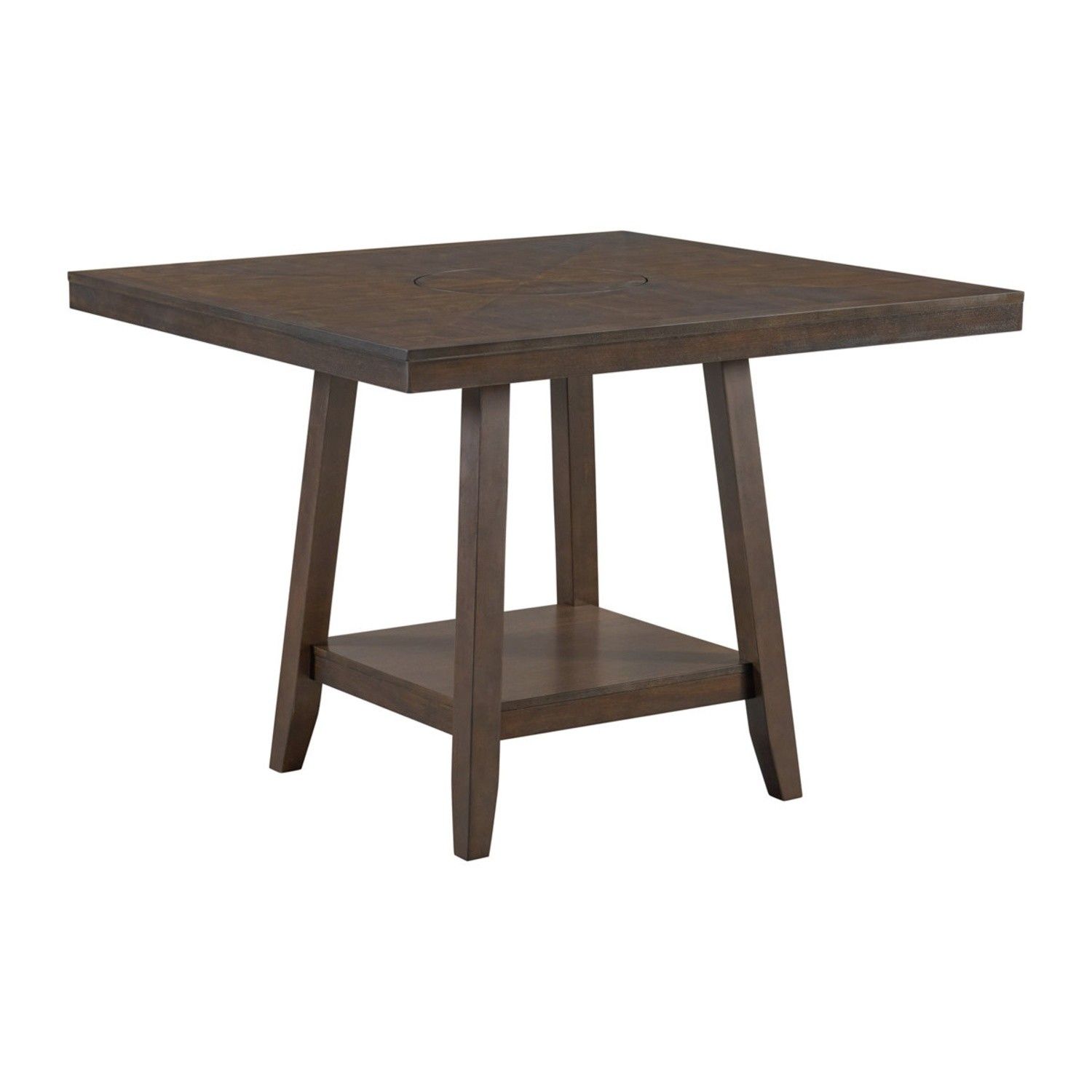 Square Dining Table with Lazy Susan