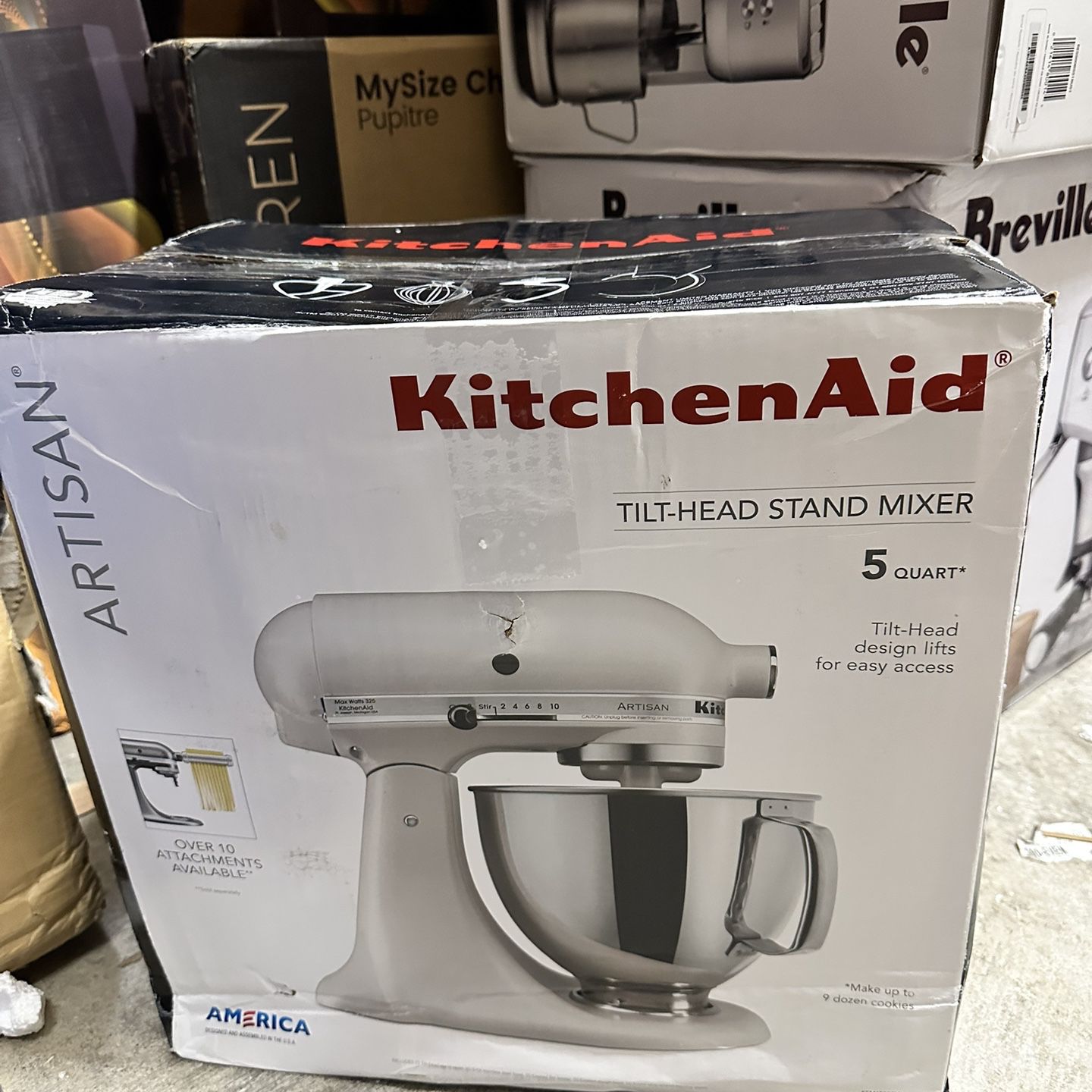 KitchenAid 4.5-Quart Classic Plus Tilt-Head Stand Mixer | White Open Box