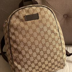 Gucci Brown GG Canvas Travel Backpack