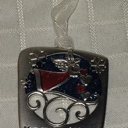 Vintage "May an Angel Always be by Your Side" Pewter Ornament