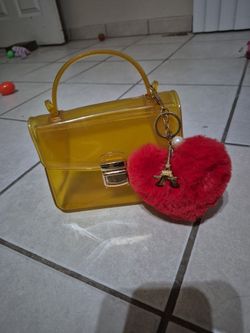 Jelly Handbag With Heart Charm