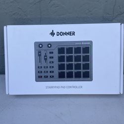 Donner MIDI Pad Beat Maker Machine Professional, Drum Machine with 16 Beat Pads, 2 Assignable Fader & Knobs and Music Production Software, USB MIDI Co