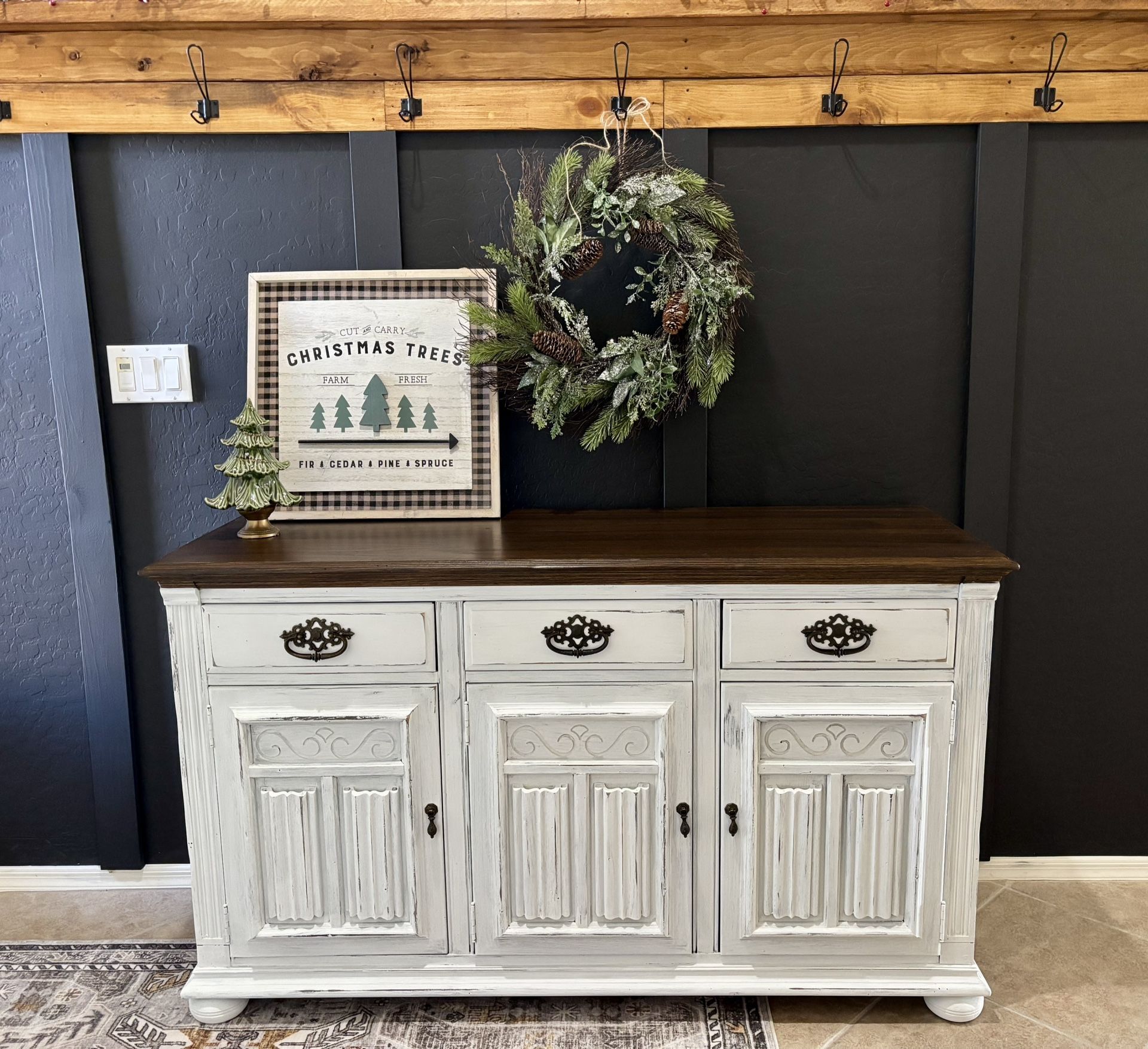 ❤️ Ethan Allen farmhouse Buffet cabinet server tv stand dresser entryway accent table console entrance hall boho mcm vintage 