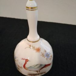 Vintage Fine Bone China Bell By Danbury Mint Peacock Design