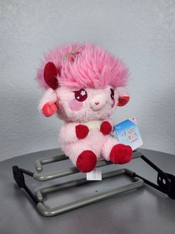 7" Plush Goals Pink Rose Highland Cow Plush