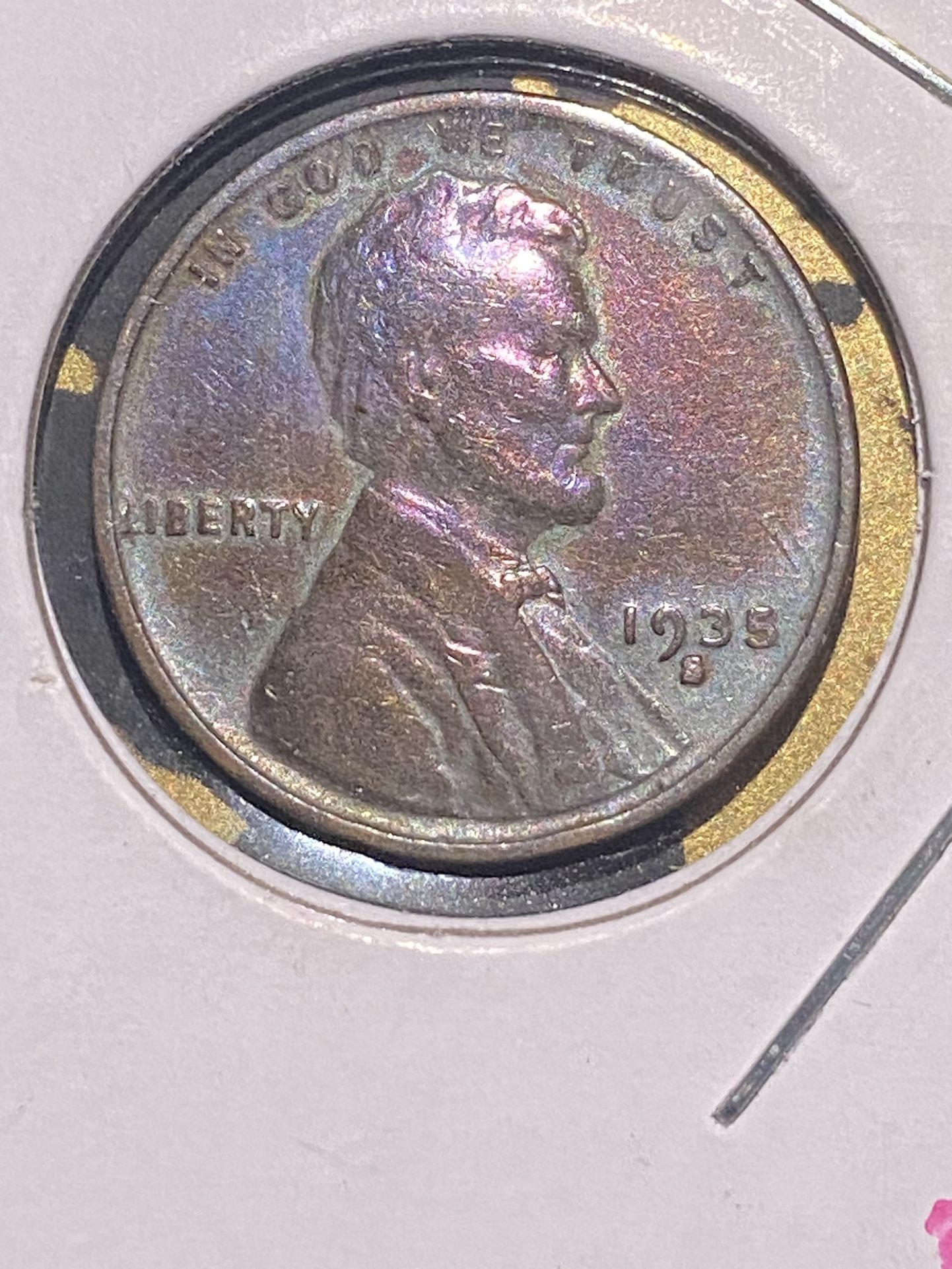 Wheat Penny 1935 S VF natural toning