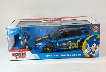 JADA 1/24 2012 SUBARU IMPREZA WRX STI W/SONIC THE  GEDGEHOG   FIGURE