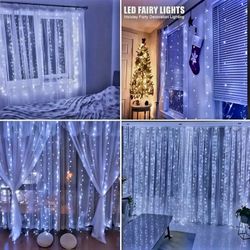 Celestial Cascade: 600-LED Dream Curtain, 20ft of Pure Wonder for Heartfelt Celebrations