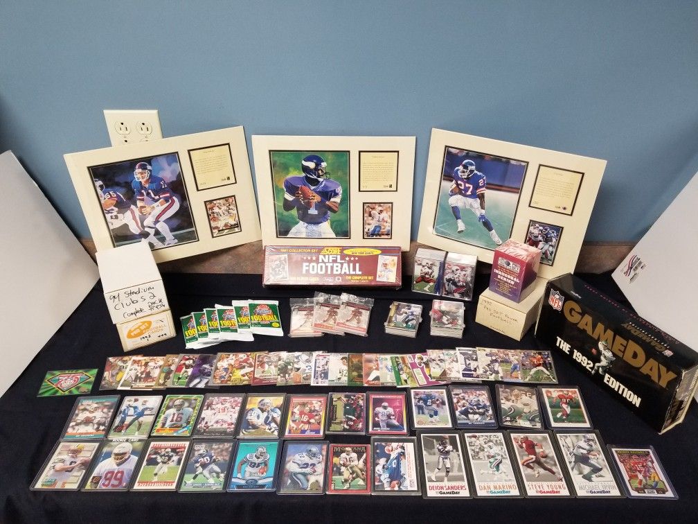 Large Football Card Collection including Sets Stars Rookies Some Inserts