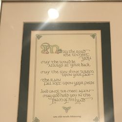 Irish blessing print. Wall art