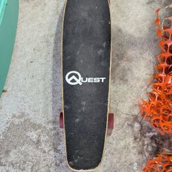 Quest Boards Pintail Longboard – Red/Natural Bamboo