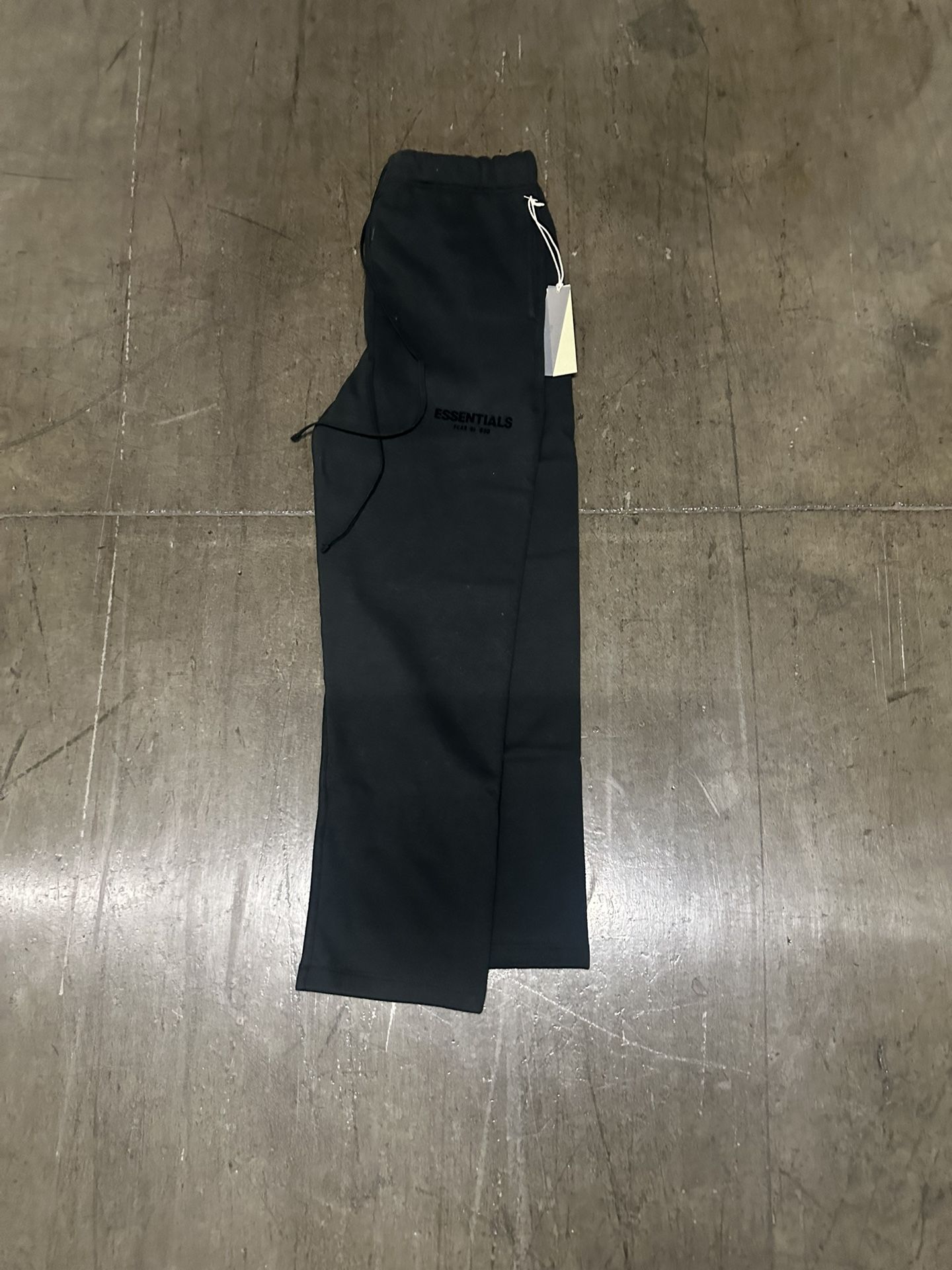 Black Essential Sweats Uncuffed