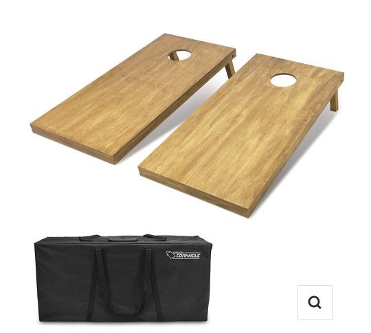 New GoSports 4 ft x 2 ft Regulation Size Wooden Cornhole Set
