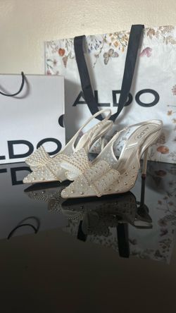 White Aldo Heels size 5
