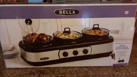 Bella, Triple slow cooker, buffet & server for Sale in Port Richey, FL -  OfferUp