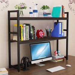 Desktop Hutch Shelf 35.5 Inch Length for Computer Desk