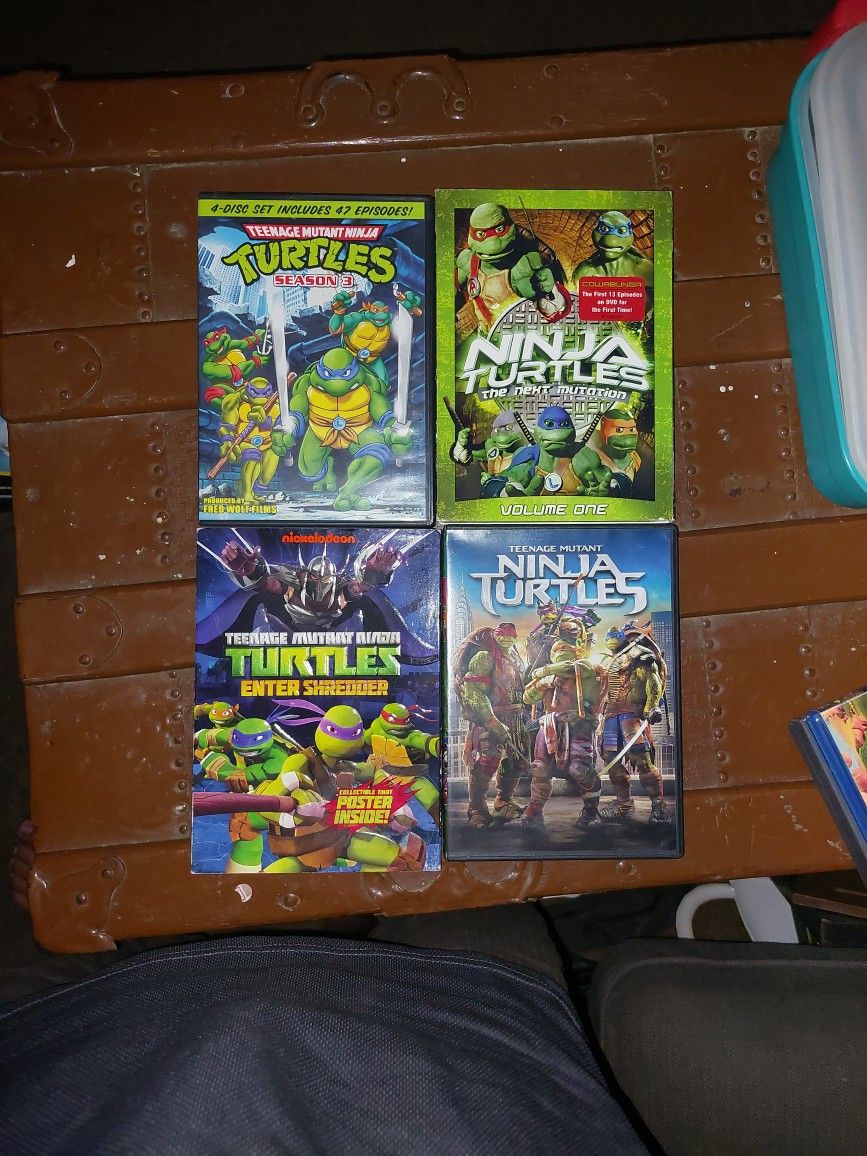4 Teenage Mutant Ninja Turtles DVDs
