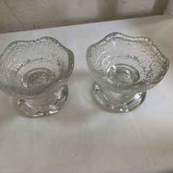   Wexford Glass Reversible Candle Holder Set