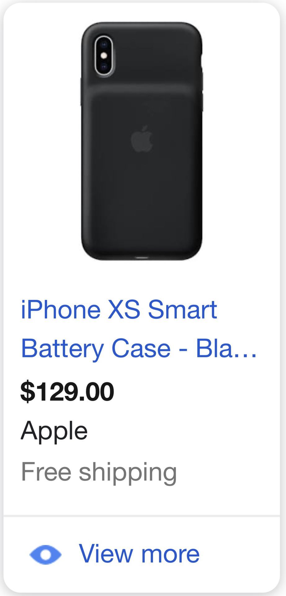 IPhone XS Smart Battery Case - Black