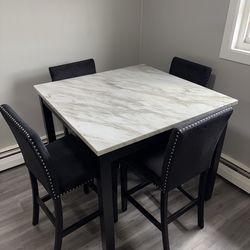 Marble Hightop Dining Table