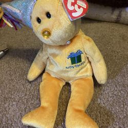 November The Bear Beanie Baby