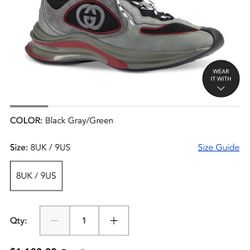 Gucci Men Run Up Suede Sneakers