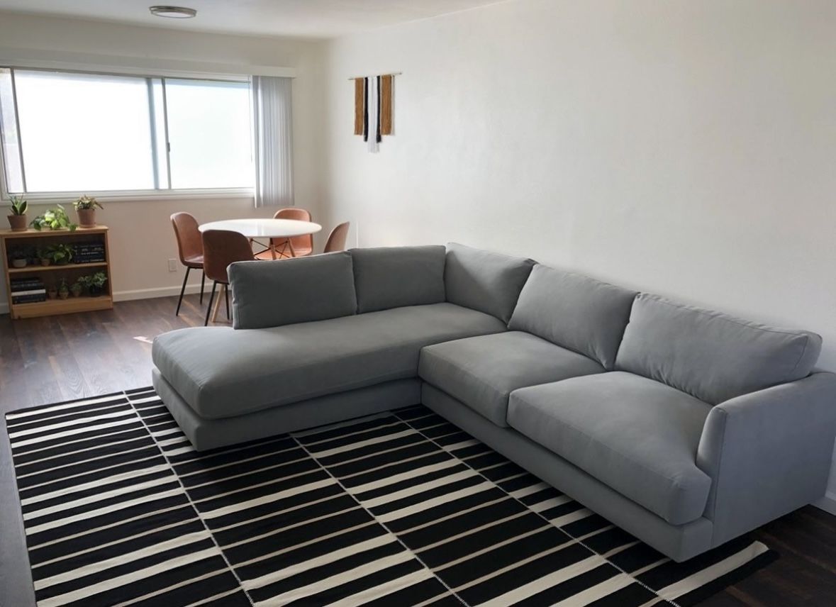West Elm Gray Haven 2 Piece Sectional Sofa Couch - π WE DELIVER & FINANCE πΈ