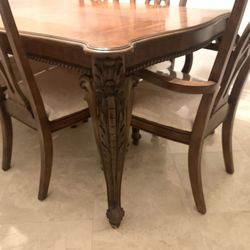Extendable Dining Table Set Real Wood