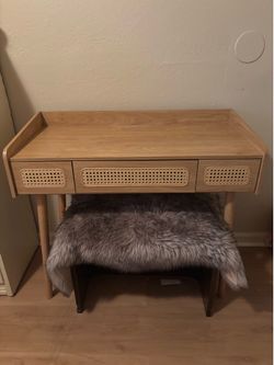 rattan vanity