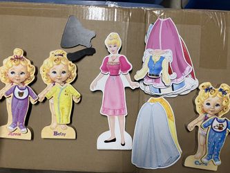 Barbie And Baby Wooden Dress Up Set