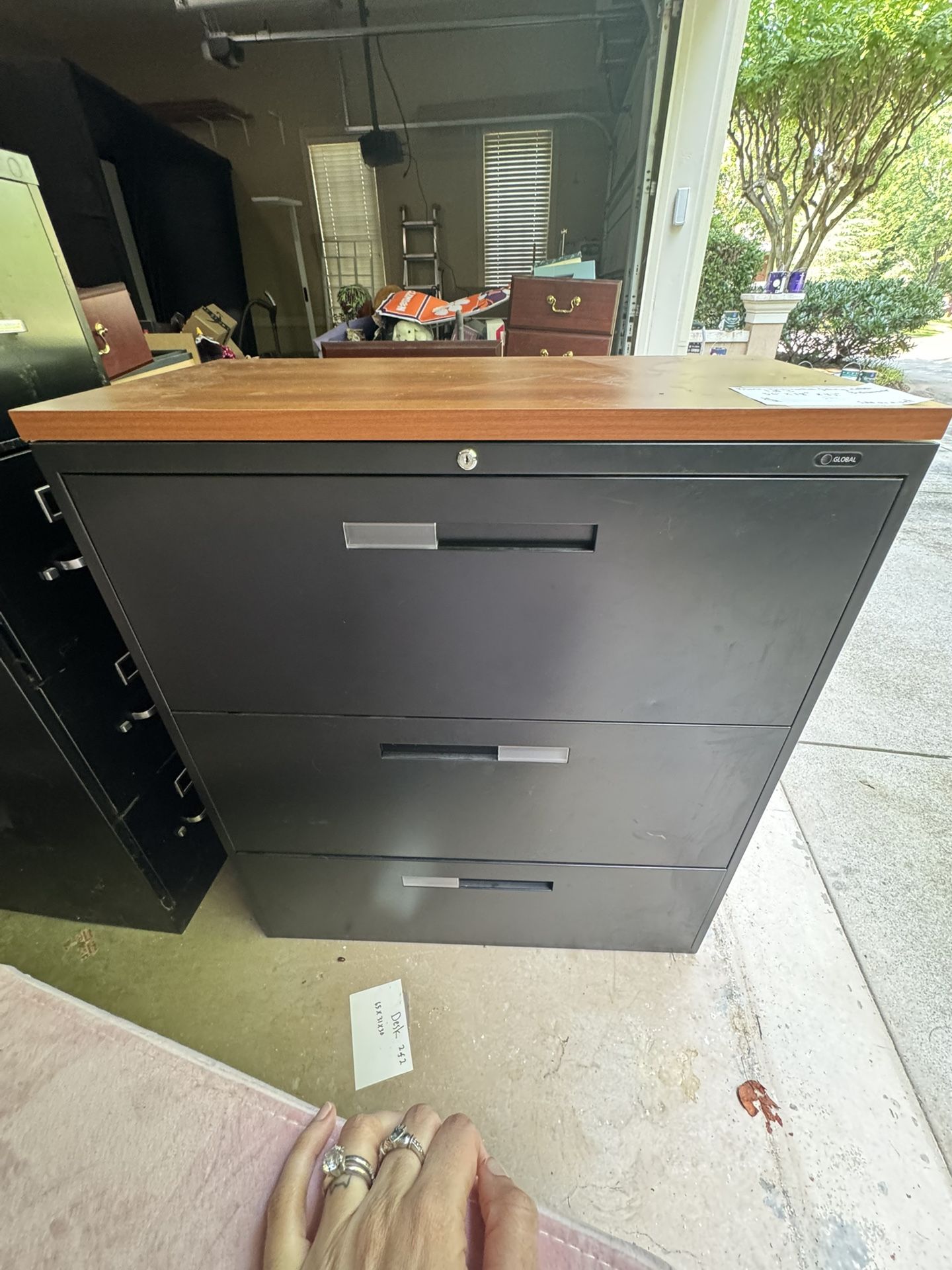 Black 3 Drawer File Cabinets. There Are Three Cabinets Total All 3 To Be Sold Right