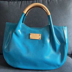 Kate Spade NY Fulton Street Treesh Handle Bag Bright Blue Purse Gift