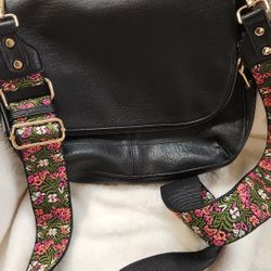 Black Crossbody With Guitar Strap