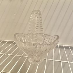 Vintage Crystal Basket $7