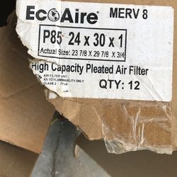 Huge air Filters new! 24” x 30” x 1” (Quantity 7) Merv 8