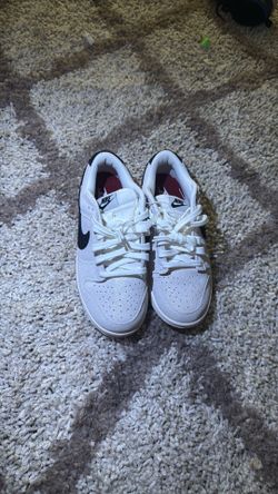 Nike Dunk Low SE White Black Team Red