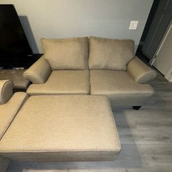 Tan Sofa Set