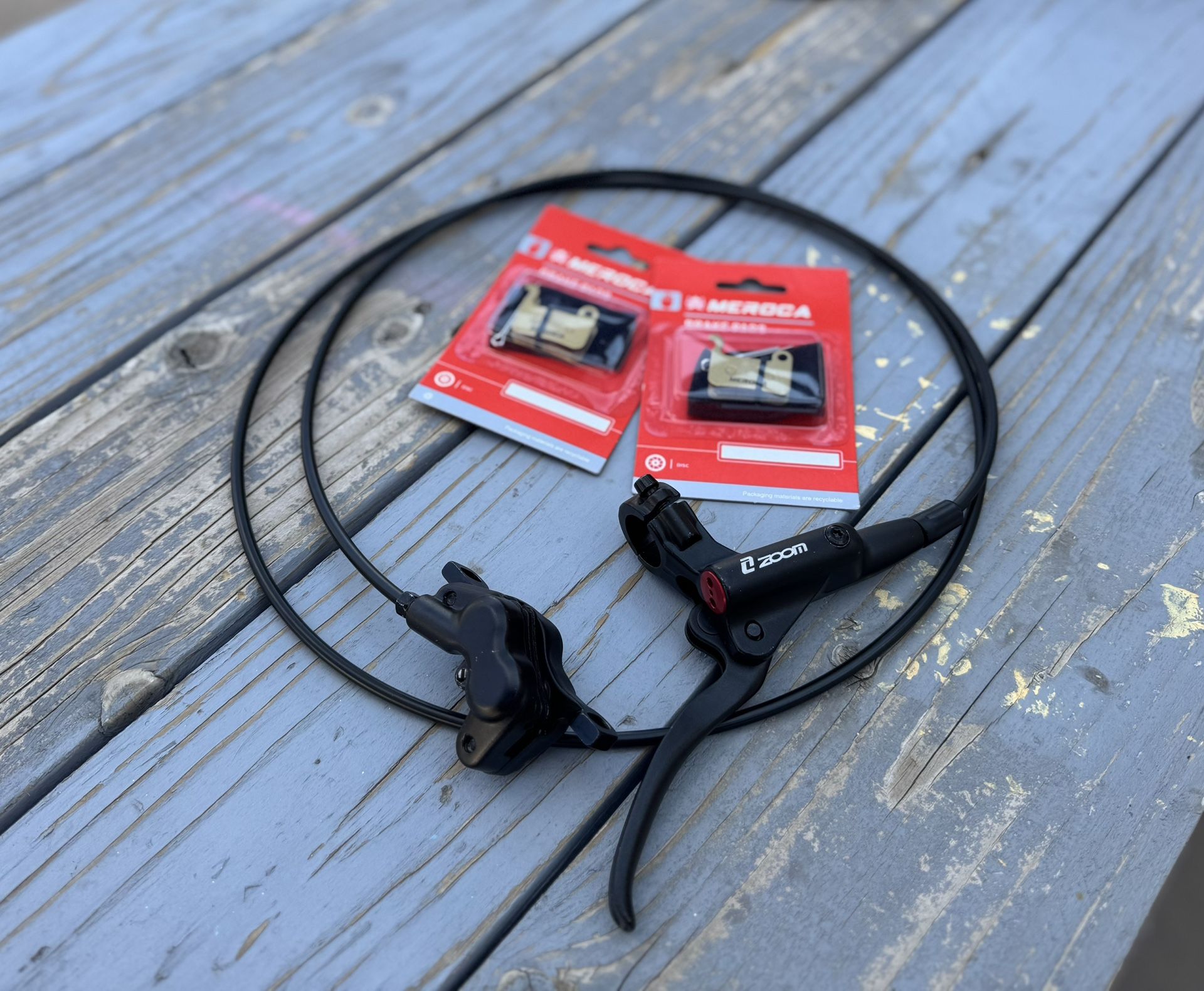 Front Hydraulic Disc Brake Set + Meroca Brake Pads (New)