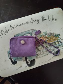Coach Purple Signature Wristlet
