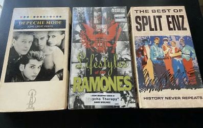 COLLECTOR ITEM 80s EIGHTIES MUSIC VIDEO COLLECTIONS = DEPECHE MODE + THE CURE + THE RAMONES + SPLIT ENZ