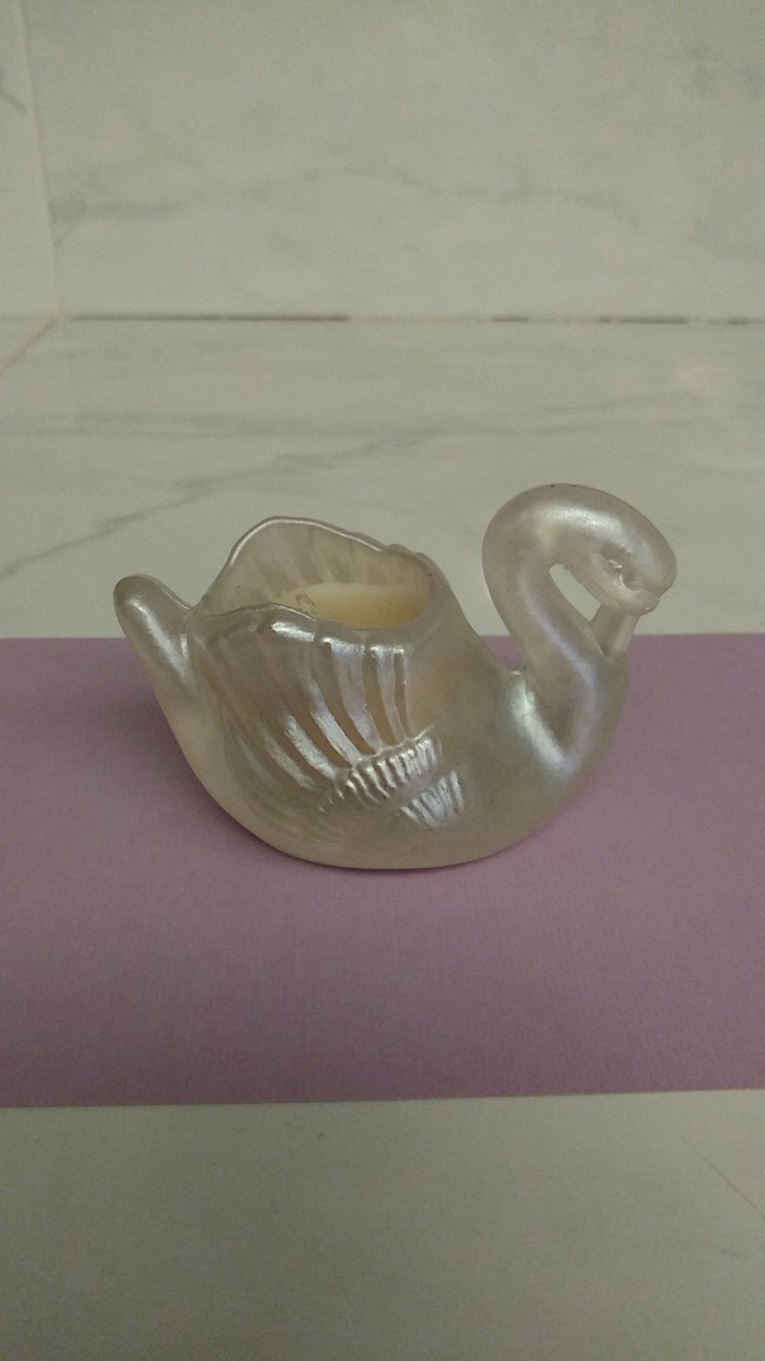 Emson Designer Collection Glass Swan Candle Holder