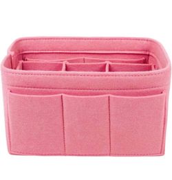 Brandnew Purse Organizer Insert, Felt Bag Organizer For Handbag Purse Organizer(Medium, Light Pink)