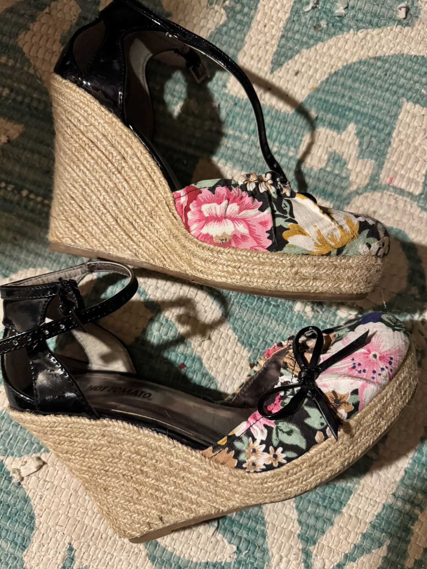 Floral Espadrilles Heels
