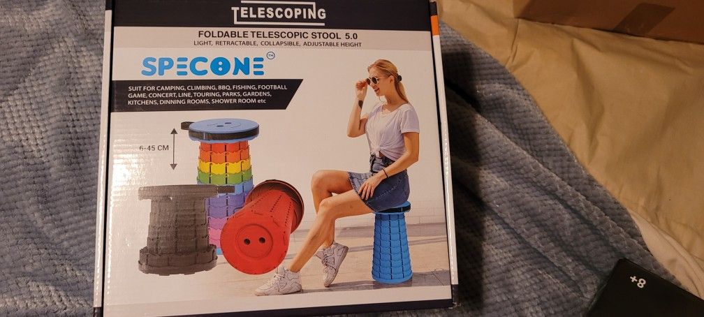 Collapsible Adjustable Height Portable Stool