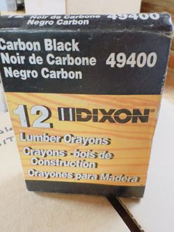 Dixon 49400 Black Lumber Crayons 12/Box (DZ)