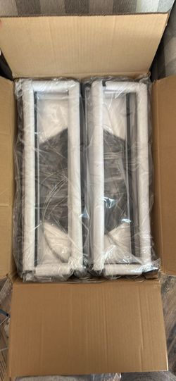 6 panel black rectangle chandelier