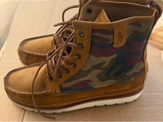 Polo Ralph Lauren Suede Camo Boots size 10
