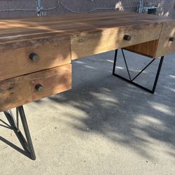 Crate And BarrelRustic Reclaimed Wood Desk.