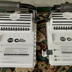 Two binding machines.